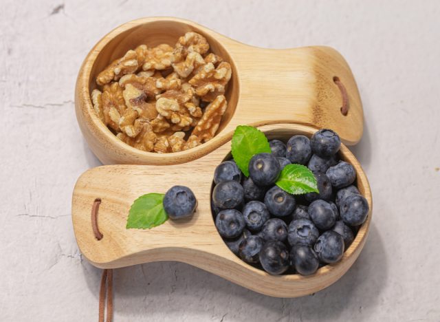 Blueberries and walnuts
