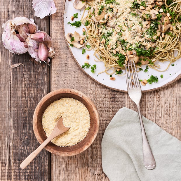 Vegan Parmesan: Made with nutritional yeast and nuts