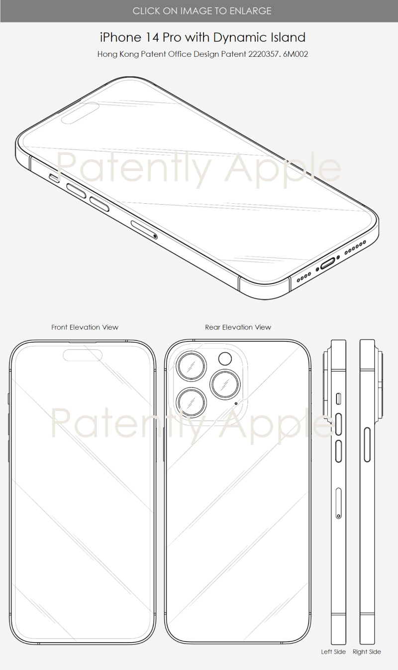 2 iPhone 14 Pro with Dynamic Island HK Design patent report