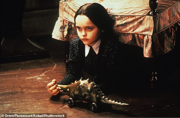 Christina Ricci, 42, also portrayed the starring role of Wednesday in 1991's The Addams Family and its sequel, Addams Family Values;  Pictured is a still of the Addams Family