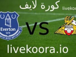 The Everton and Doncaster Rovers match in the English Premier League and the carrier channels
