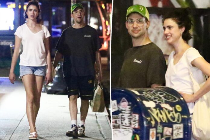 Newlyweds Jack Antonoff and Margaret Qualley go on an evening grocery shopping trip in New York City

