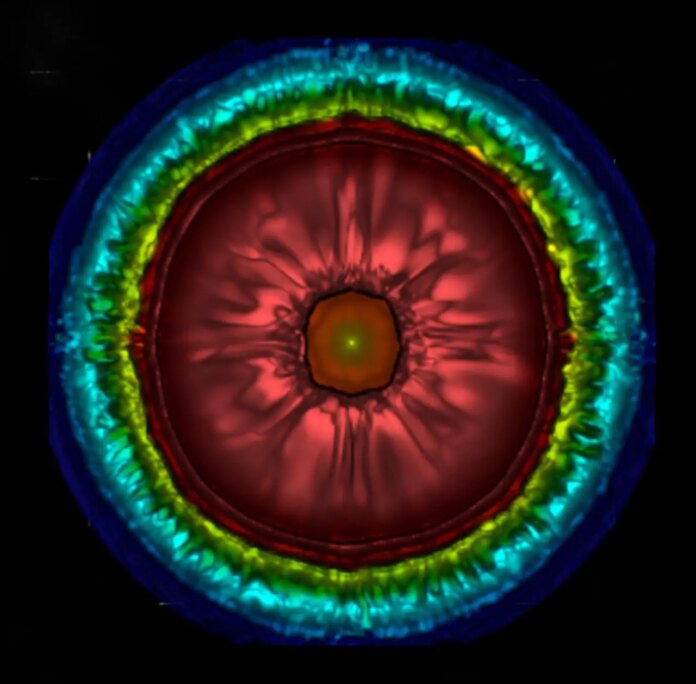 Three-Dimensional Simulation of the Exotic Supernova