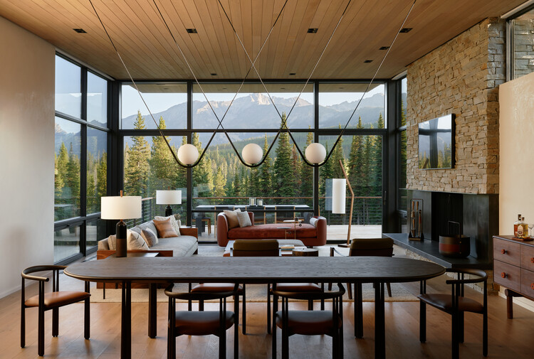 Basecamp Residence / CLB Architects - Interior photography, dining room, table, chair, windows, beam