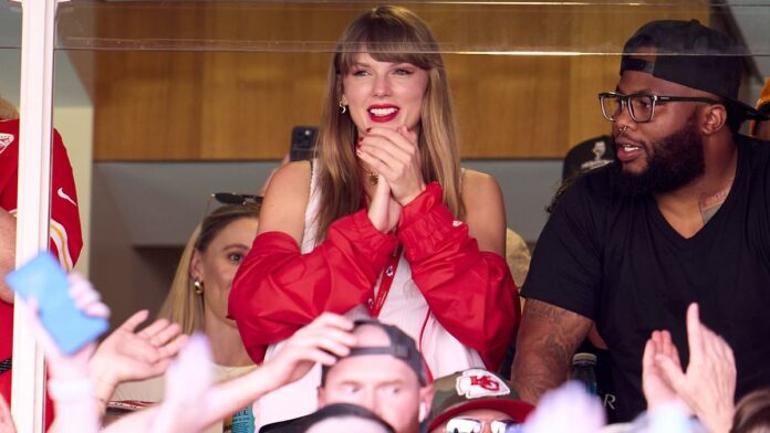 Taylor Swift gets on board with Brittany Mahomes to take on the Kelsea Packers

